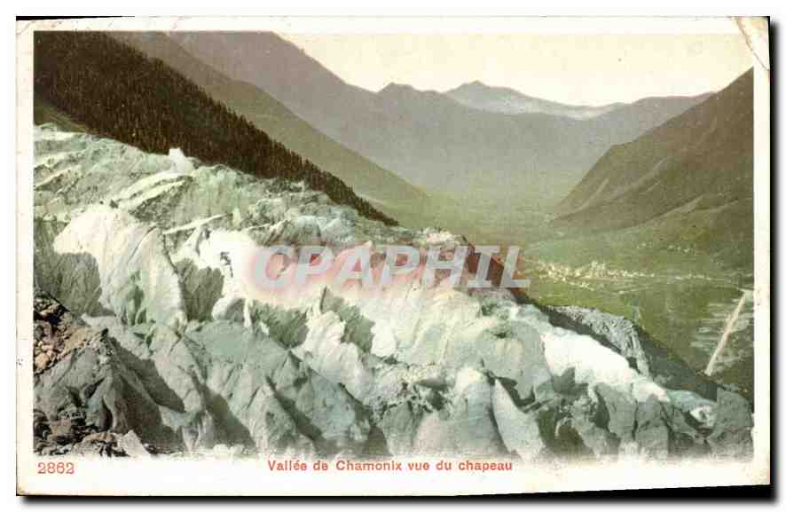 CPA Vallee de Chamonix vue du Chapeau 
