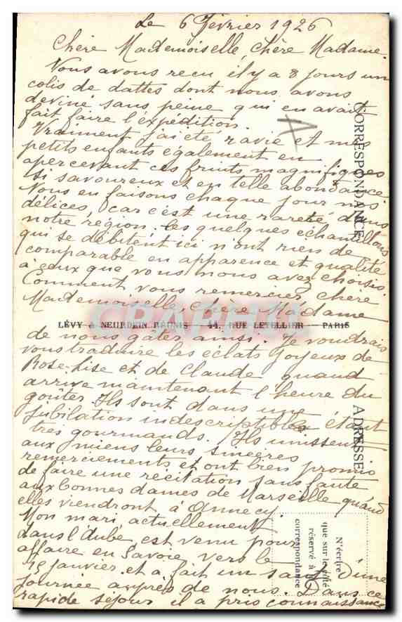 CPA Annecy Le Thion et quai Perriere  — Rückseite