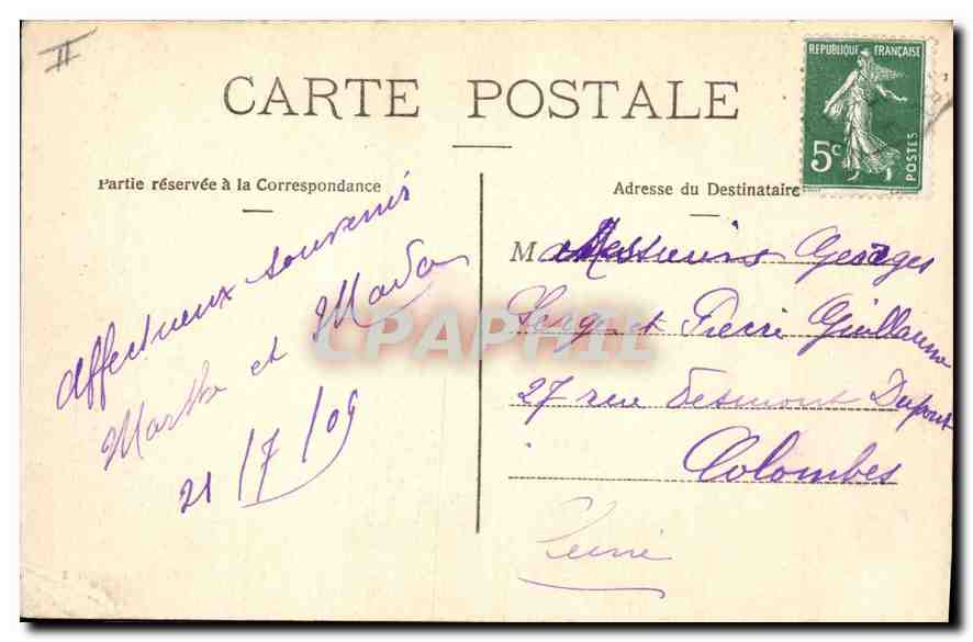 Chamonix et les Aiguilles — vue panoramique — G. Tairraz, phot., Genève, n°611 — Rückseite
