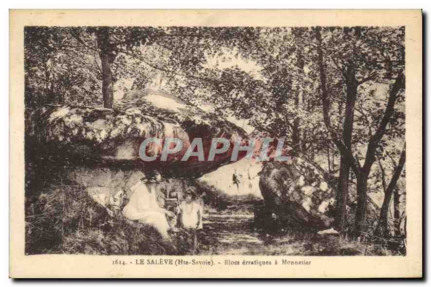 LE SALÈVE (Hte-Savoie) — Blocs erratiques à Monnetier — L. Faurat, édit.