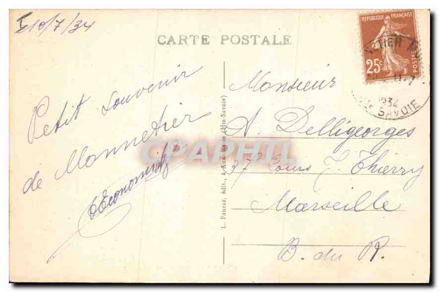LE SALÈVE (Hte-Savoie) — Blocs erratiques à Monnetier — L. Faurat, édit. — Reverso