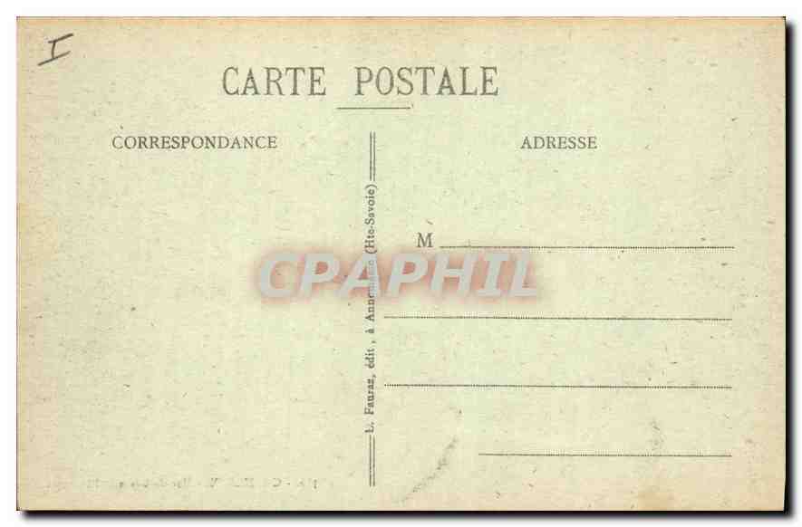 Chamonix — Mer de Glace et Pâturages — L. Enzian, édit, à Annecy (Haute-Savoie) — Verso