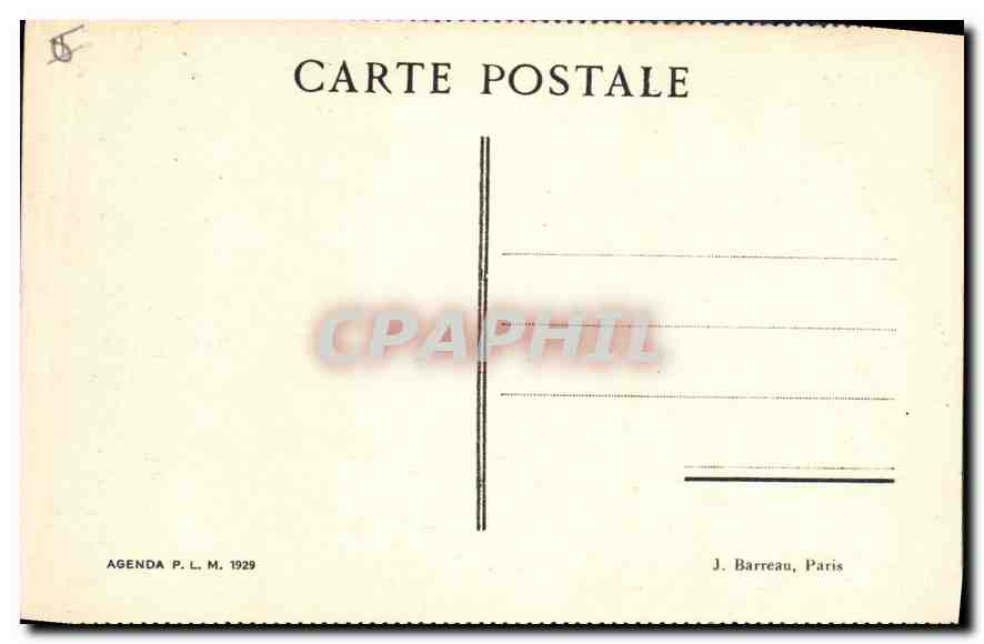 Briançon — Hotel Terminus P. L. M. and the Pic de Coste-Rousse — Agenda P. L. M. 1929 — Back
