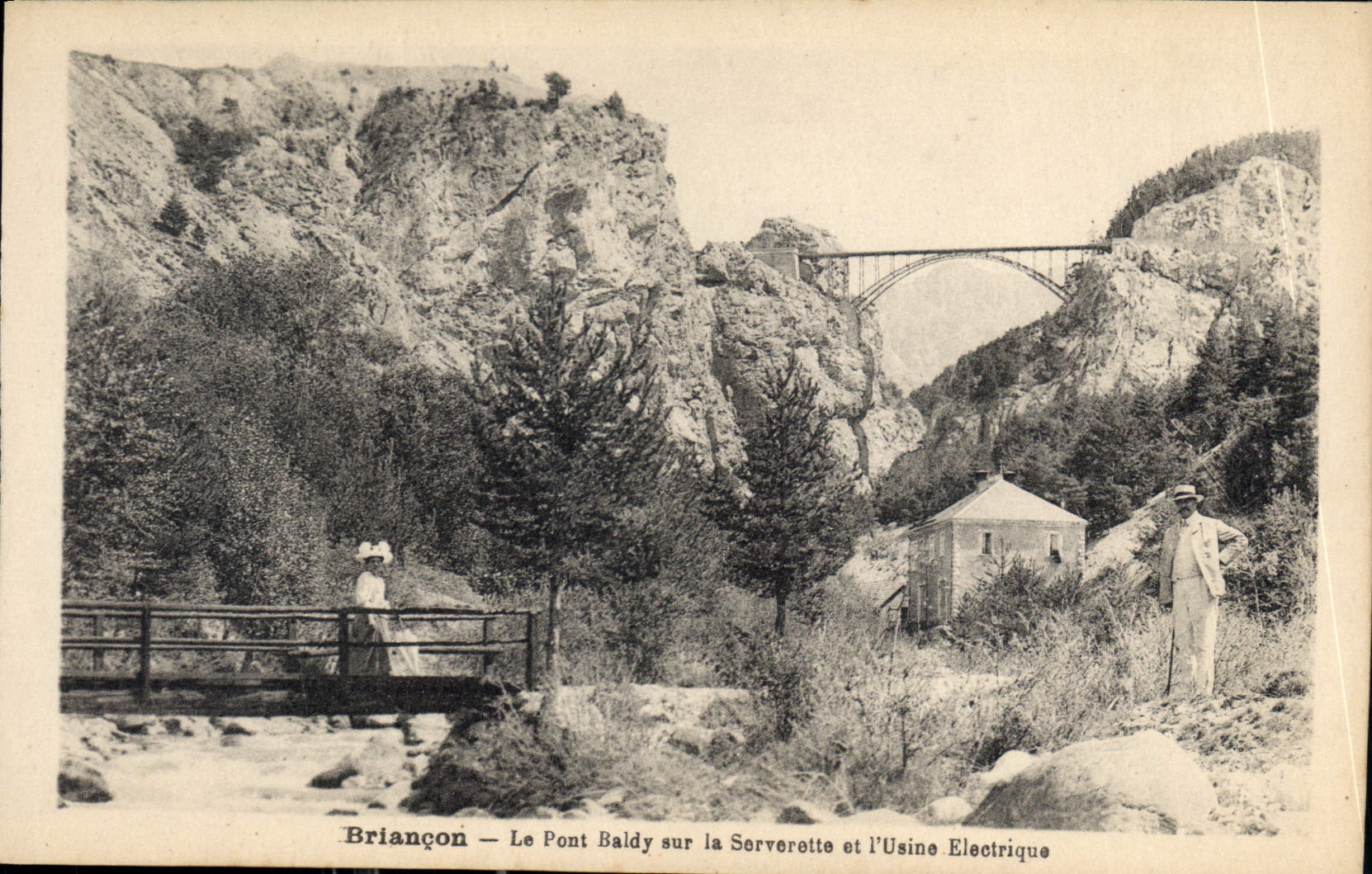 Briancón — Le Pont Baldy sur la Serverette et l'Usine Électrique — Édition Yves Jourdan