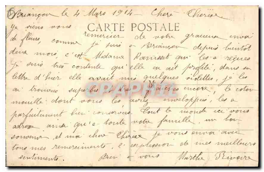 Briançon — Vue générale — Ville la plus élevée d'Europe — V. Gendreau, éditeur (n° 163) — Achterkant
