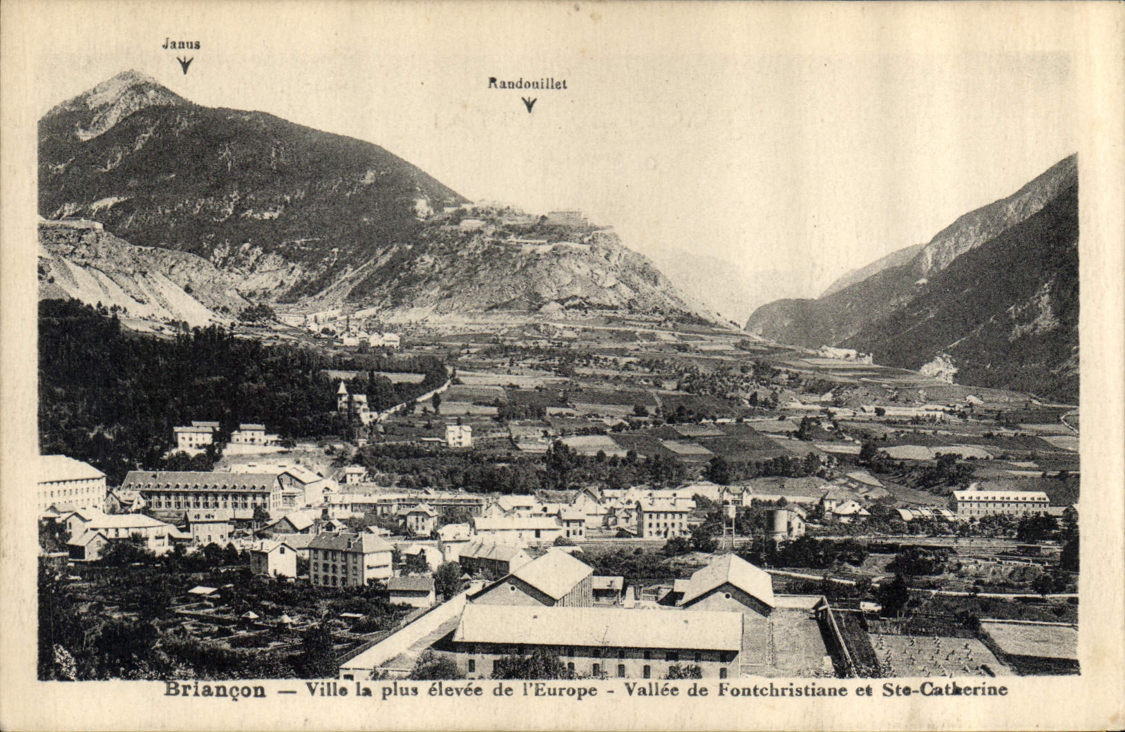 Briancón — Ville la plus élevée de l'Europe — Vallée de Fontchristiane et Ste-Catherine