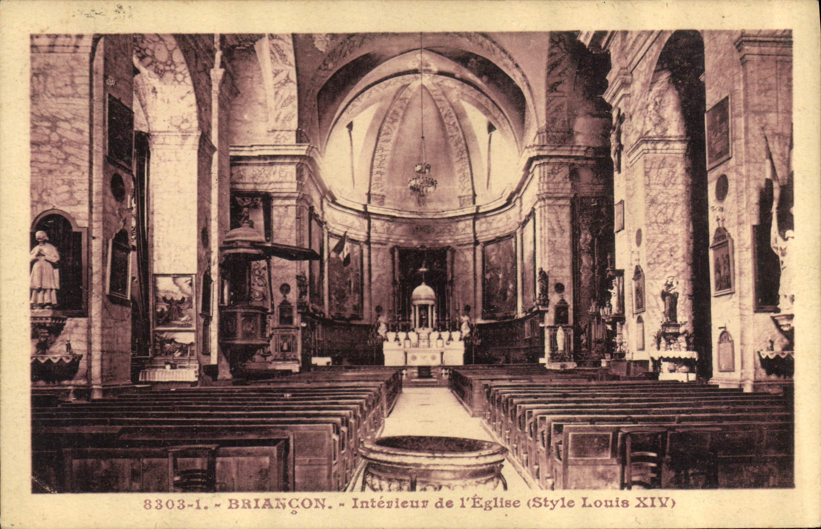 Briançon — Intérieur de l'Église (Style Louis XIV) — A. Hotlier, série 8303-1