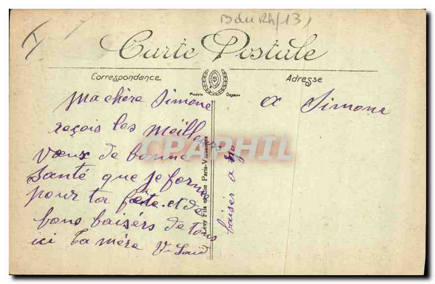 CPA Aix en Provence Sortie du Cours Mirabeau  — Rückseite