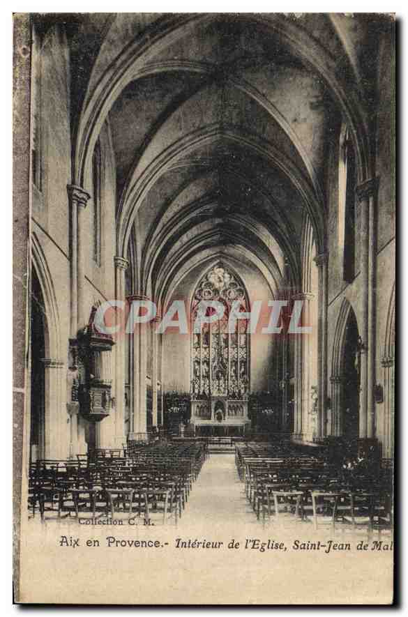 CPA Aix en Provence Interieur de l'Eglise Saint Jean 