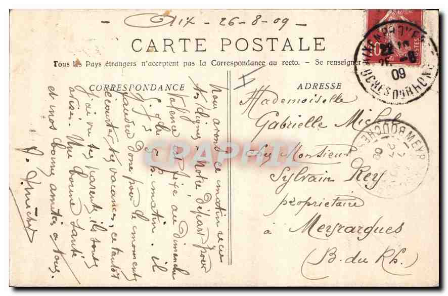 CPA Aix en Provence Rue Cardinale Eglise St Jean  — Rückseite