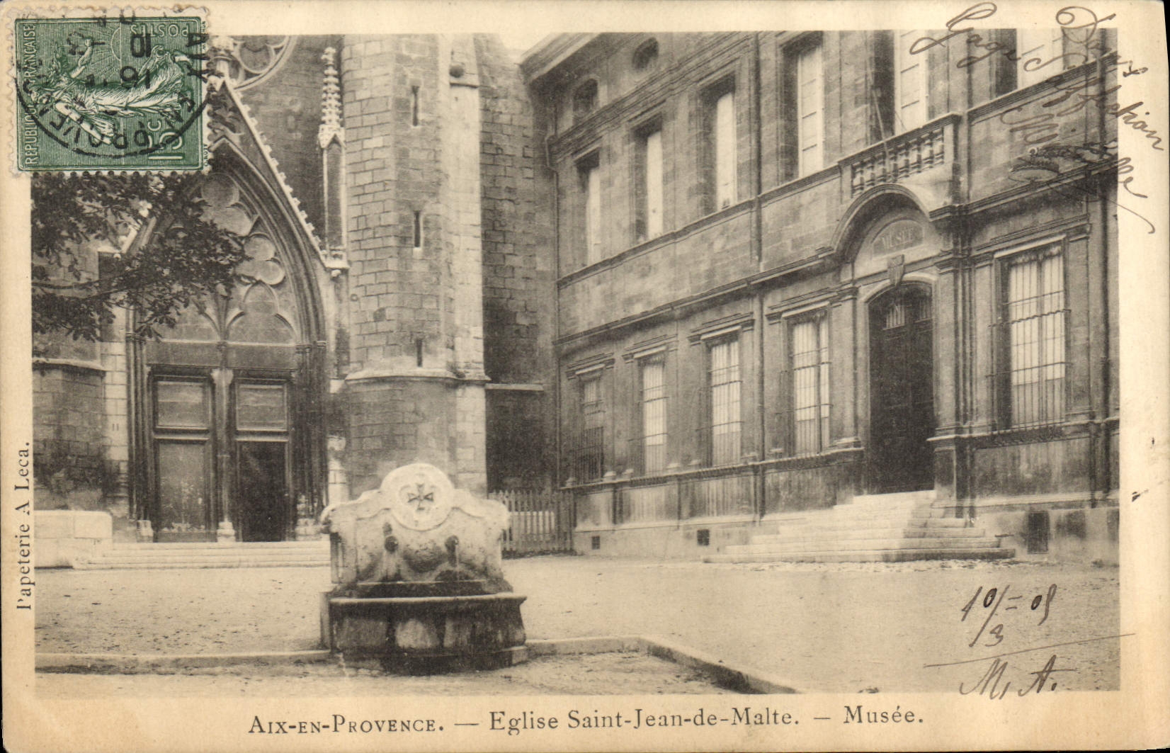 Aix-en-Provence — Église Saint-Jean-de-Malte — Musée. — Papeterie A. Leca.