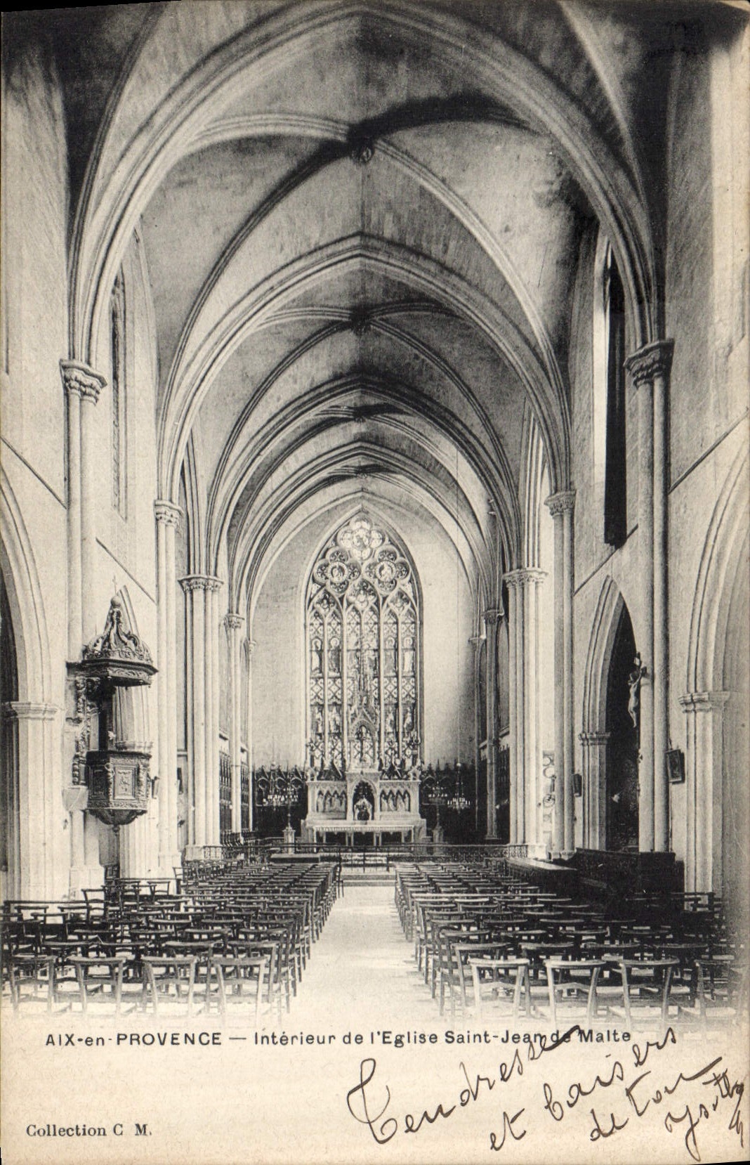 AIX-en-PROVENCE — Intérieur de l'Église Saint-Jean-de-Malte — Collection C. M.