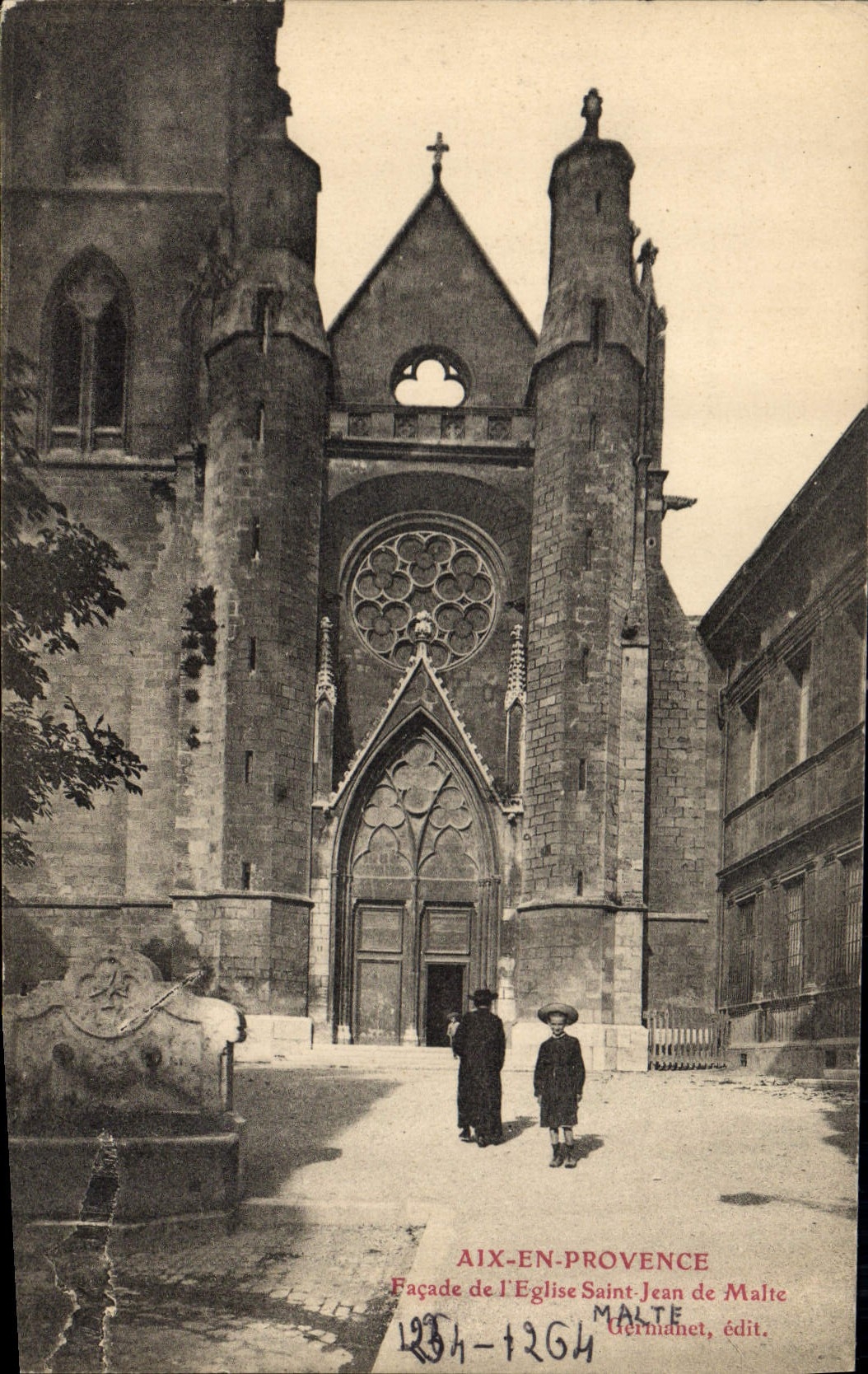 Aix-en-Provence — Façade de l'Église Saint-Jean de Malte — édit. Germanet