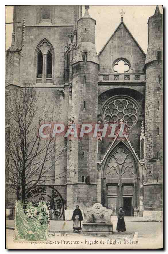 CPA Aix en Provence Facade de l'Eglise St Jean 