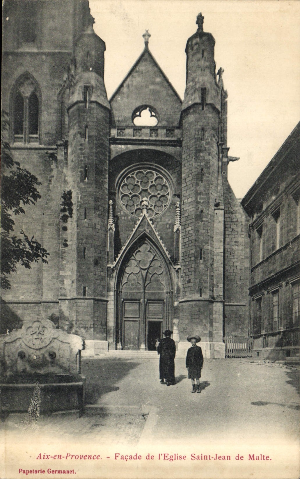 Aix-en-Provence — Façade de l'Église Saint-Jean de Malte — Papeterie Germanet