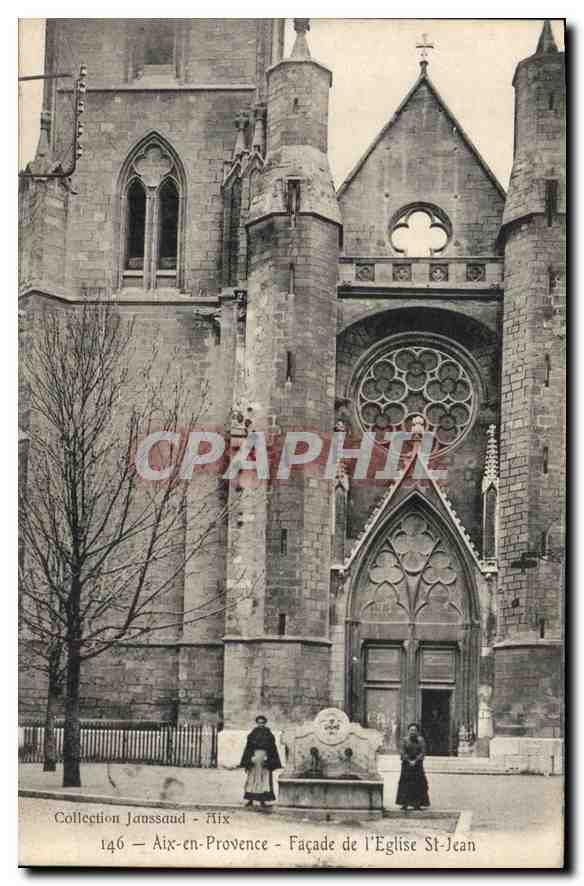 Aix-en-Provence — Façade de l'Église St-Jean — Collection Jauassaud, n°146