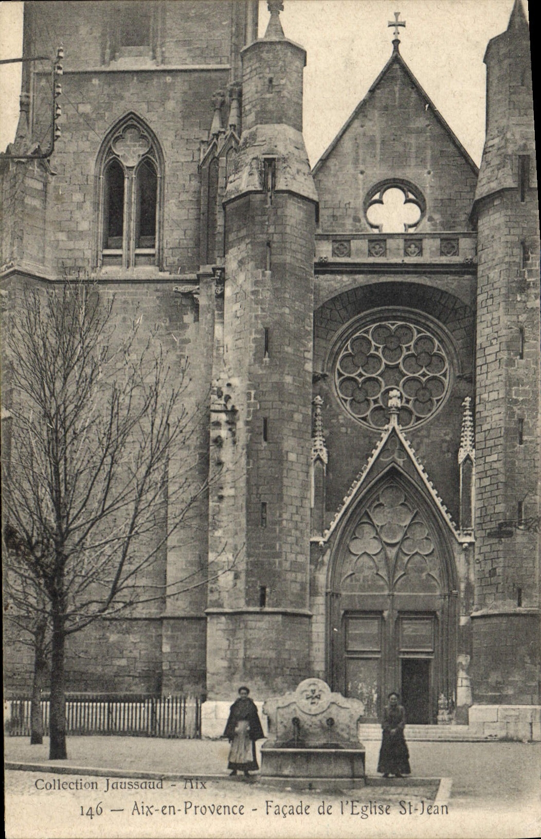 Façade de l'Église Saint-Jean — Aix-en-Provence — Collection Jaussaud n°146