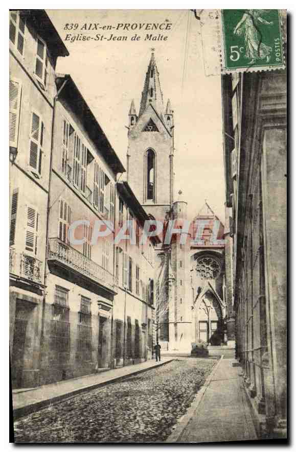 CPA Aix en Provence Eglise St Jean de Malte 