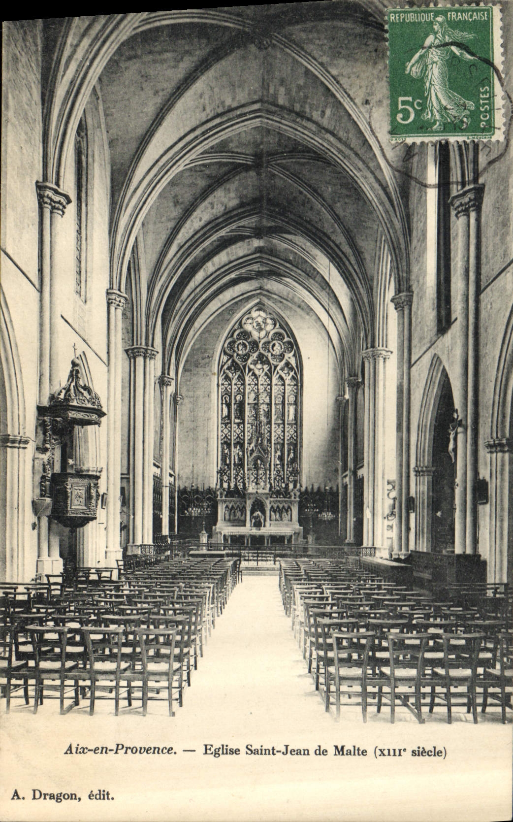 Aix-en-Provence — Église Saint-Jean de Malte (xIIIe siècle) — A. Dragon, édit.