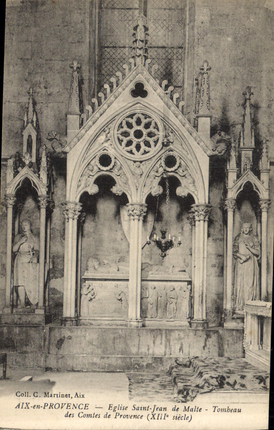 Aix-en-Provence — Église Saint-Jean de Malte — Tombeau des Comtes de Provence (XIIIe siècle) — Coll. C. Martinet