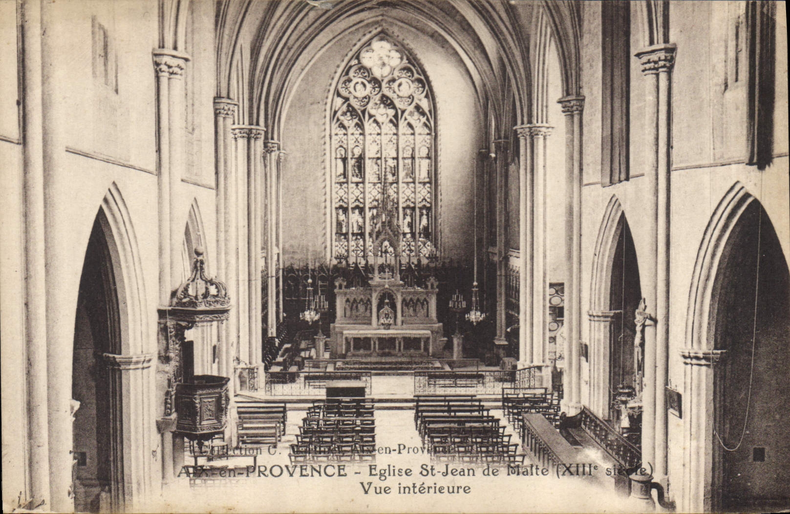 Aix-en-Provence - Église Saint-Jean de Malte (XIIIe siècle) - Vue intérieure