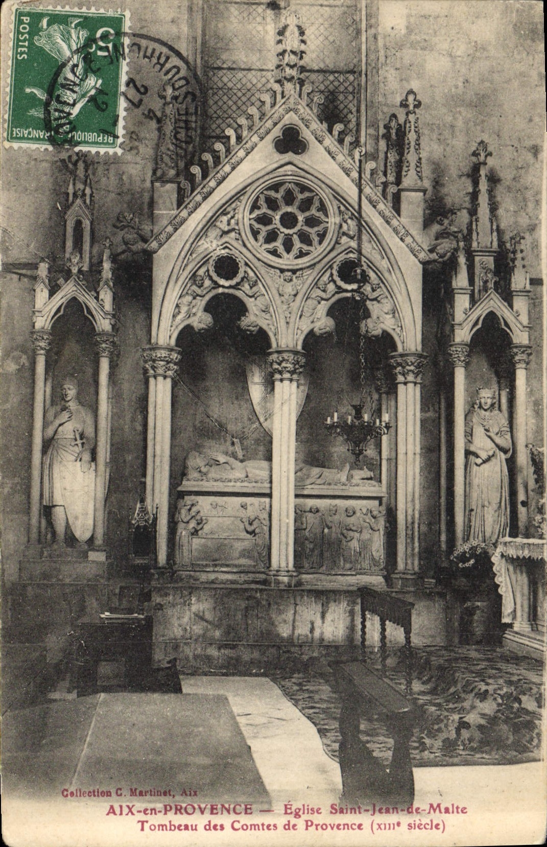 Aix-en-Provence — Église Saint-Jean-de-Malte — Tombeau des Comtes de Provence (xiii° siècle)