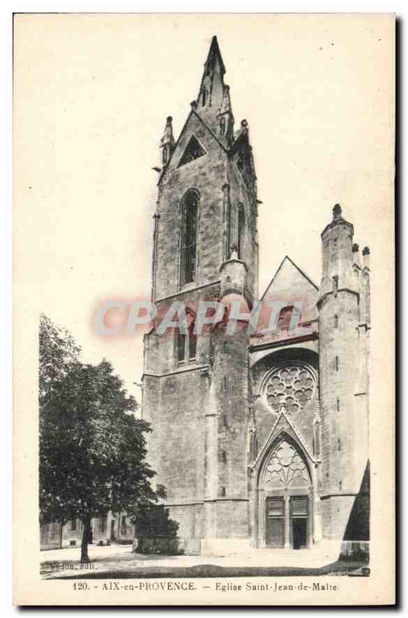 Aix-en-Provence — Église Saint-Jean-de-Malte — éditeur Vedon, n° 120
