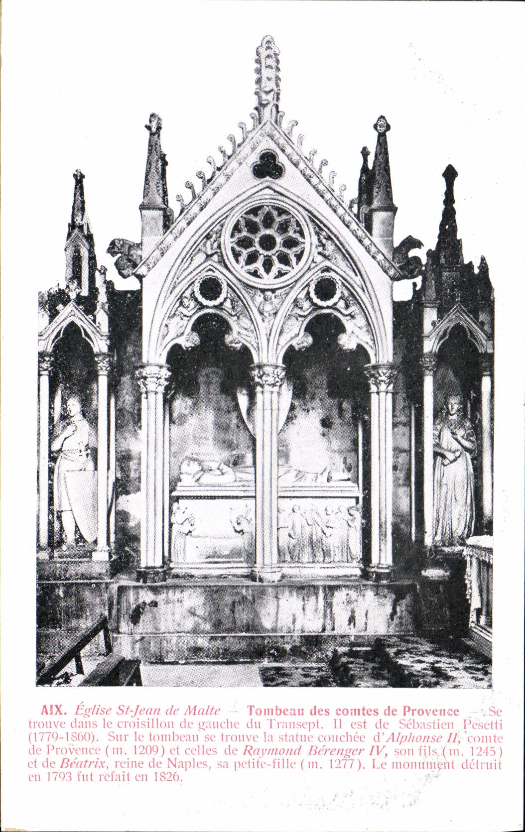 Aix. Église St-Jean de Malte — Tombeau des comtes de Provence — éditeur Typ