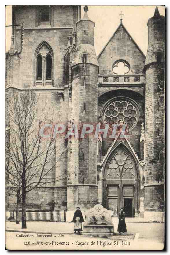 Aix-en-Provence — Fassade der Kirche St. Jean — Sammlung Jaussaud, Nr. 146