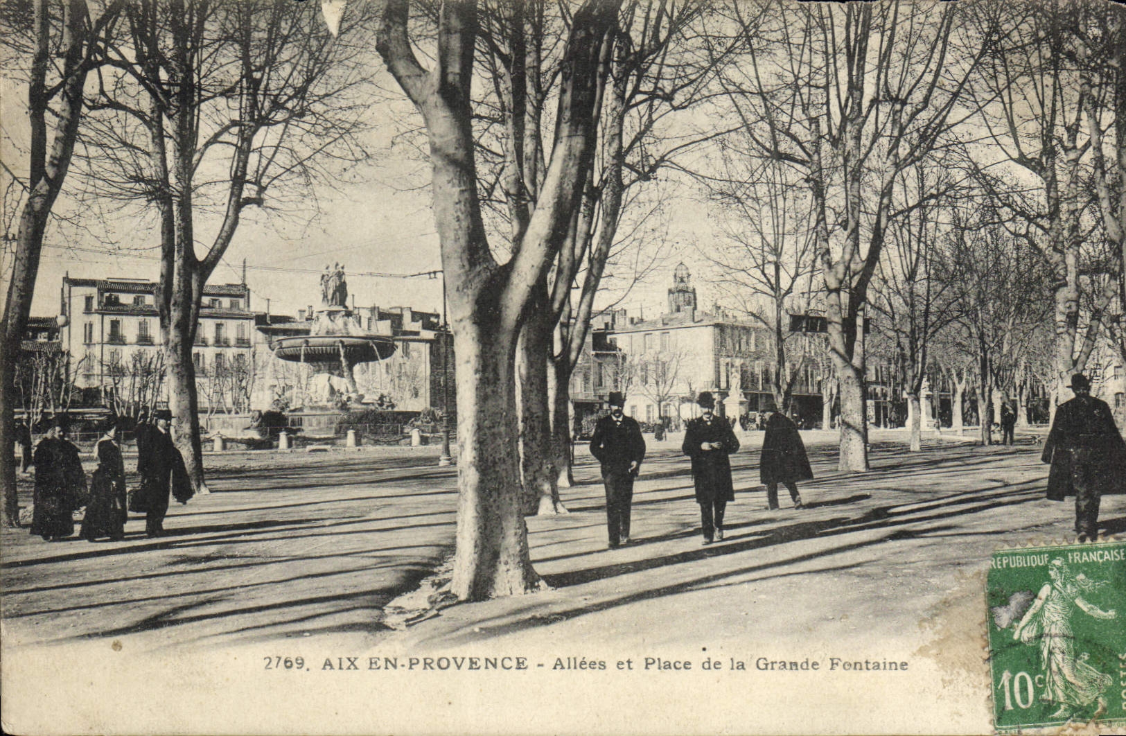 Aix-en-Provence - Allées et Place de la Grande Fontaine — éditeur anonyme, n° 2769