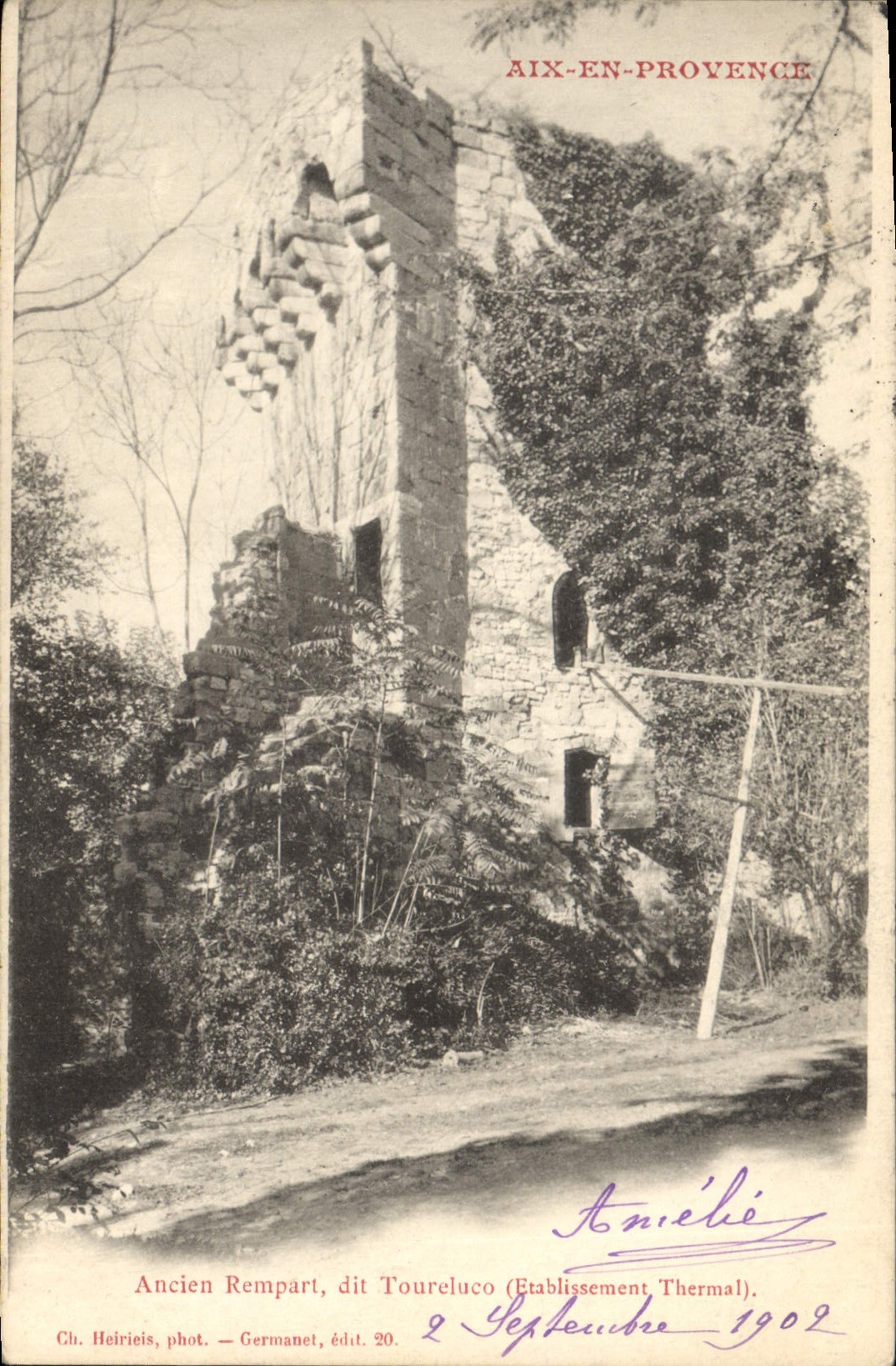 Ancien rempart dit Toureluco — Établissement Thermal — Ch. Heirrieis, phot. — Germanet, édit. 20