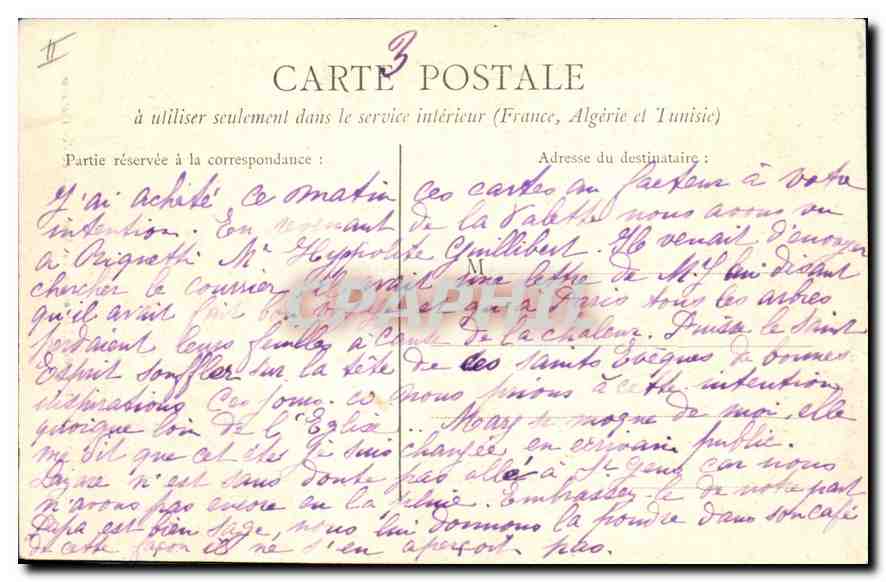 Aix-en-Provence — Parc du Château de Lantiant — L'allée des Platanes — Germacé, Éditeur — Verso