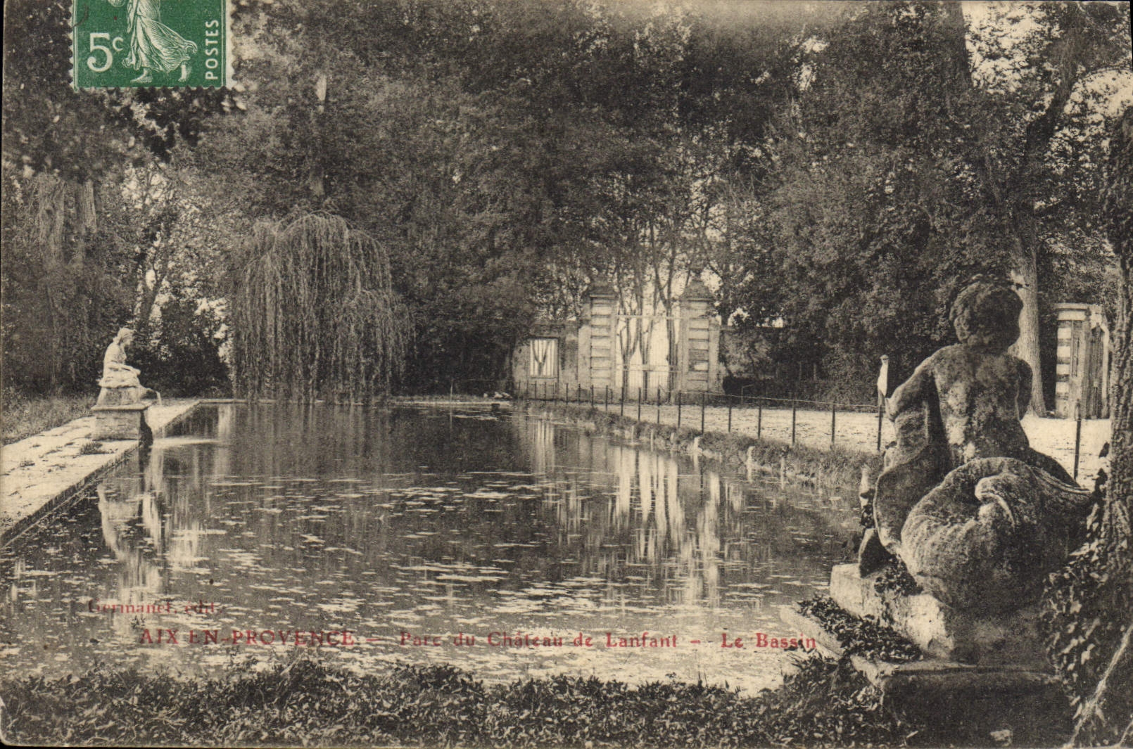Aix-en-Provence — Parc du Château de Lanfant — Le Bassin — éd. Fermannet