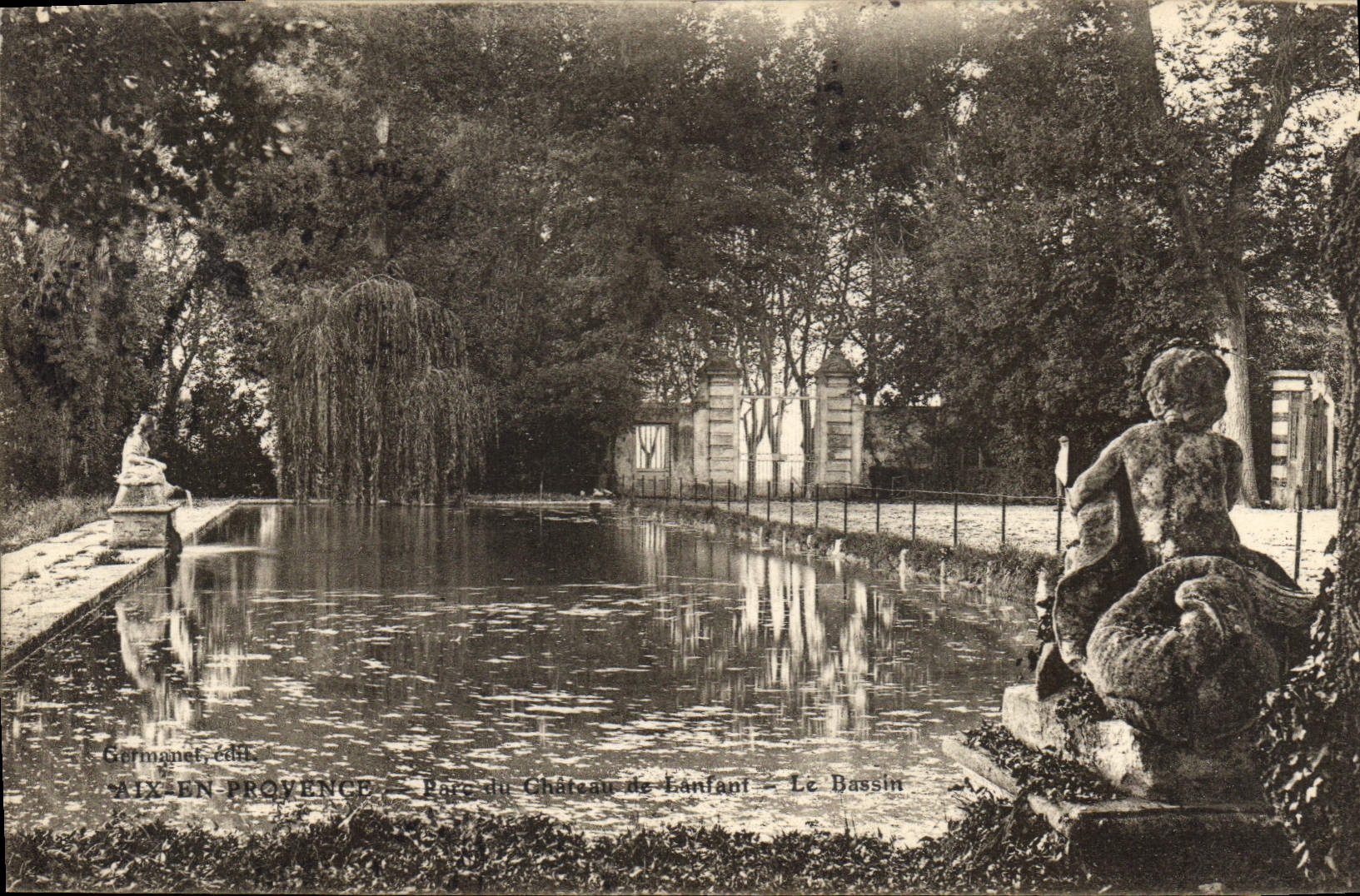 Aix-en-Provence — Parc du Château de L'Anfant — Le Bassin — Germanet, éd.