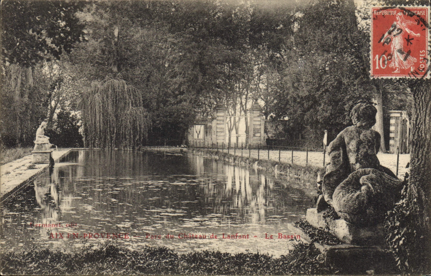 Aix-en-Provence — Parc du Château de Lanfant — Le Bassin
