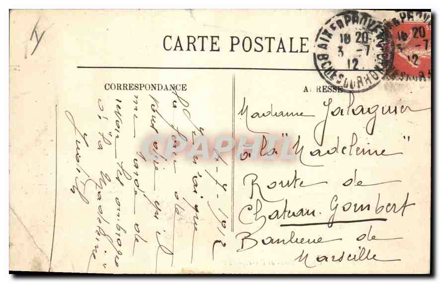 Aix-en-Provence — Bords de l'Arc — LL. — N°12 — Verso