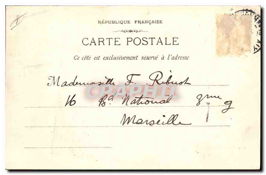 Gorges de l'Arc à Saint Marc de l'Arc — Aix-en-Provence — Éditeur L. Jaussaud, n°14 — Verso