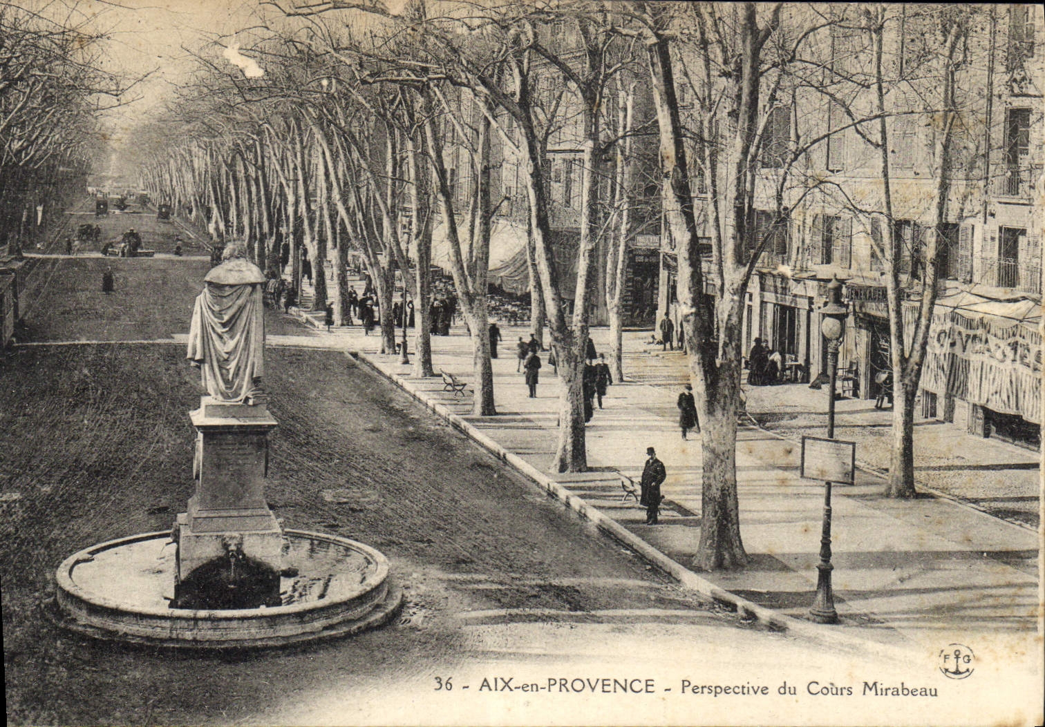 AIX-en-PROVENCE — Perspective du Coûrs Mirabeau — F.G.A. n°36