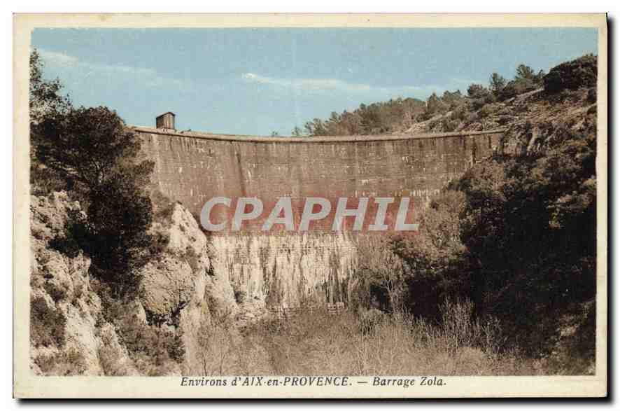 Environs d'AIX-en-PROVENCE — Barrage Zola