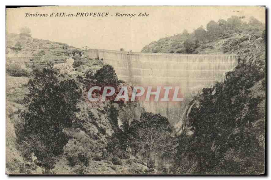 CPA Environs d'Aix en Provence Barrage Zola 