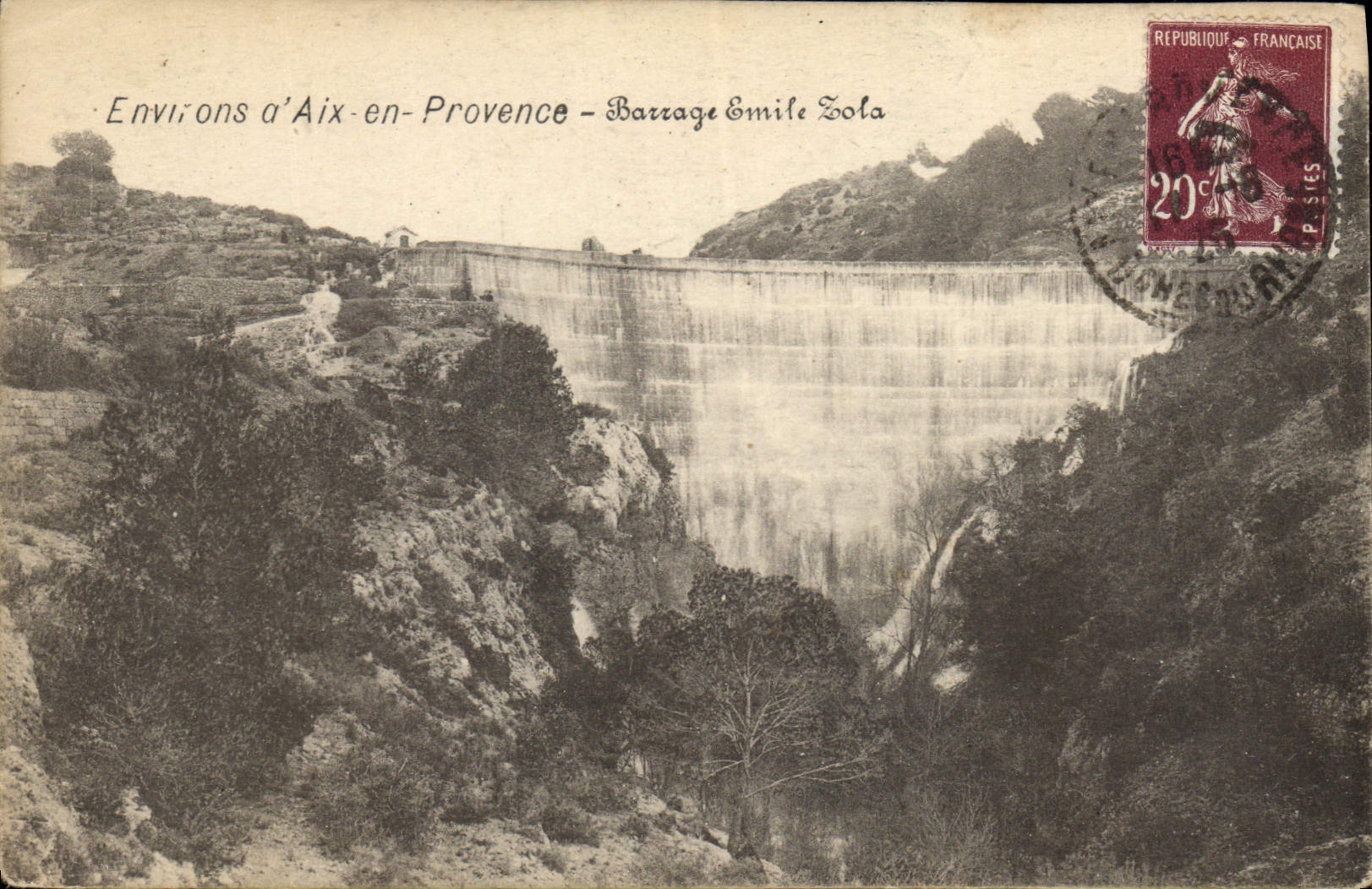 Environs d'Aix-en-Provence — Barrage Émile Zola — éditeur non visible