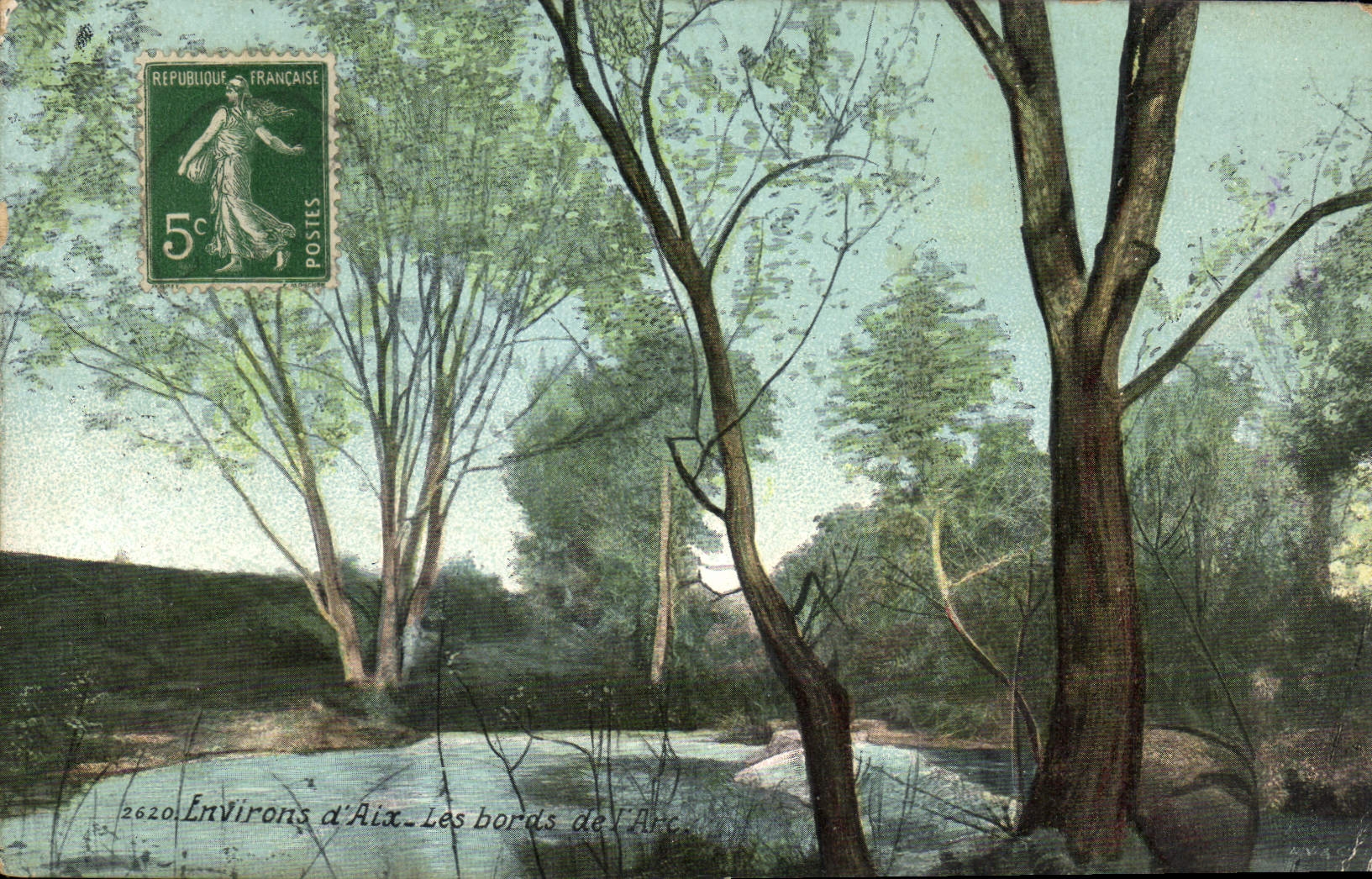 Les bords de l'Arc — Environs d'Aix — éditeur AQUA PARIS