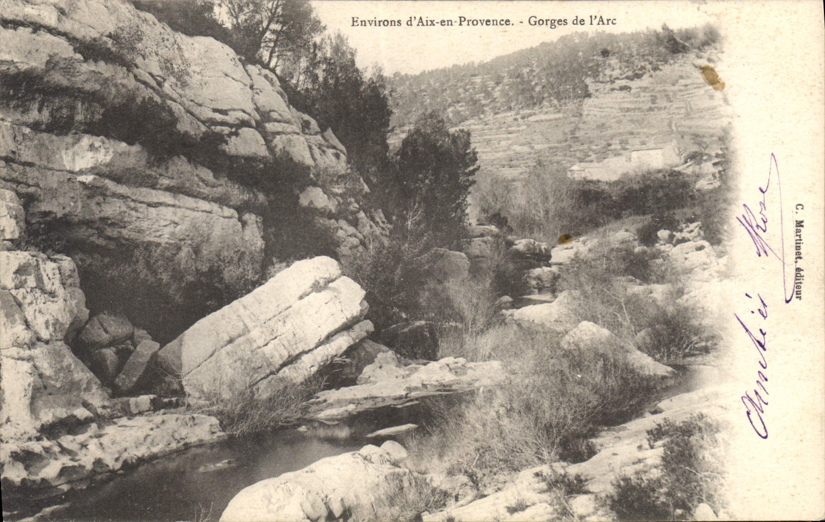 Gorges de l'Arc — Environs d'Aix-en-Provence — C. Martinet, éditeur