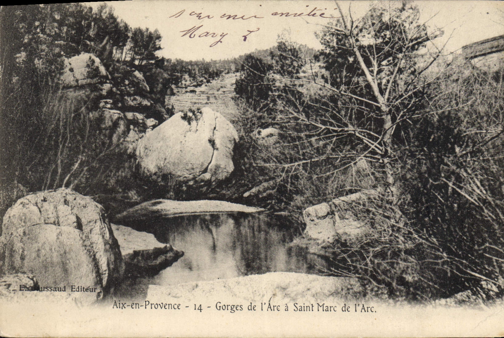 Gorges de l'Arc à Saint Marc de l'Arc — Aix-en-Provence — Éditeur É. Roussaud