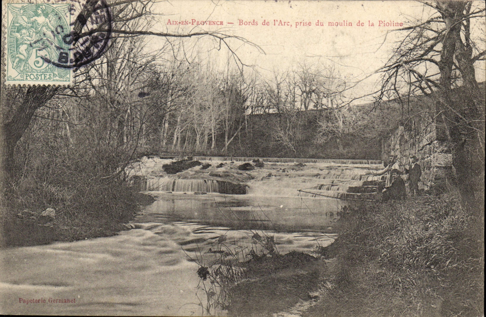 Aix-en-Provence — Bords de l'Arc, prise du moulin de la Pioline — Papotorio Germanot