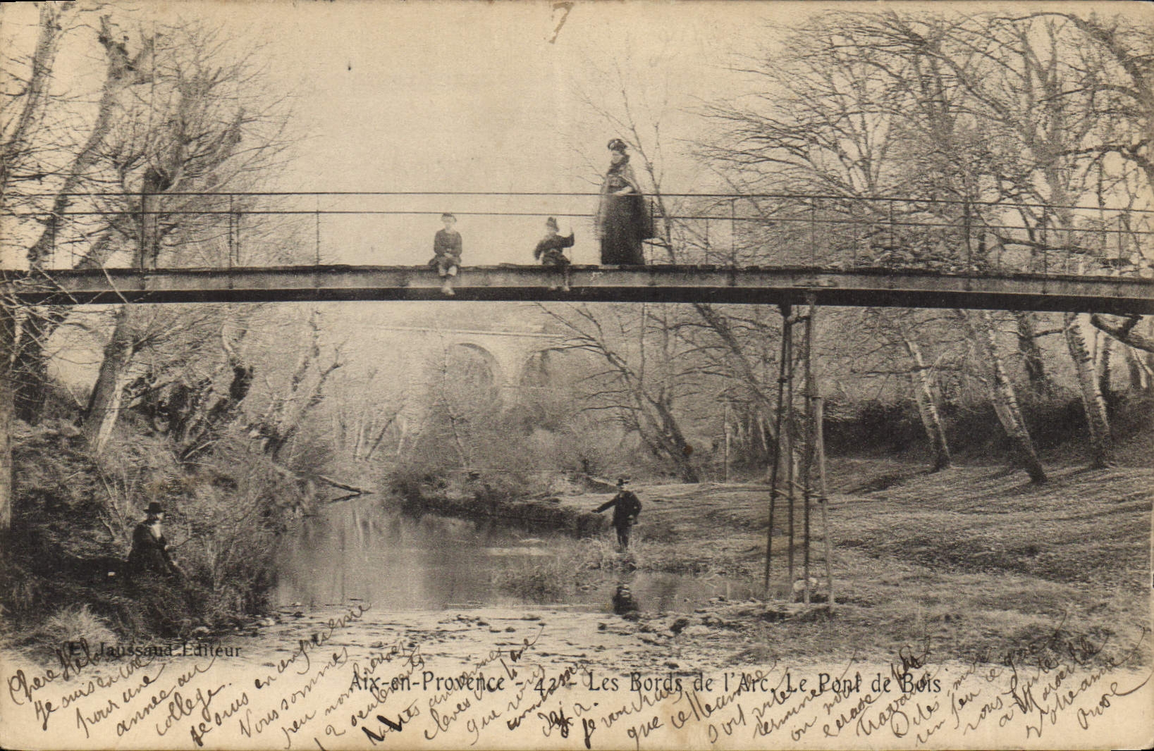 Aix-en-Provence — Les Bords de l'Arc — Le Pont de Bois — Éditeur Laussouna