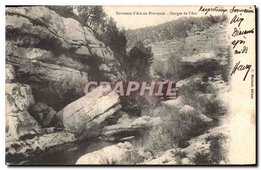Gorges de l'Arc — Environs d'Aix-en-Provence — C. Merinat, éditeur