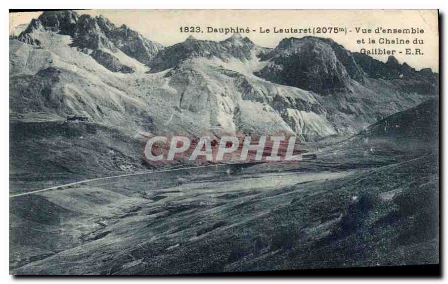Dauphiné - Le Lautaret (2075m) - Vue d'ensemble et la Chaîne du Galibier - E.R.