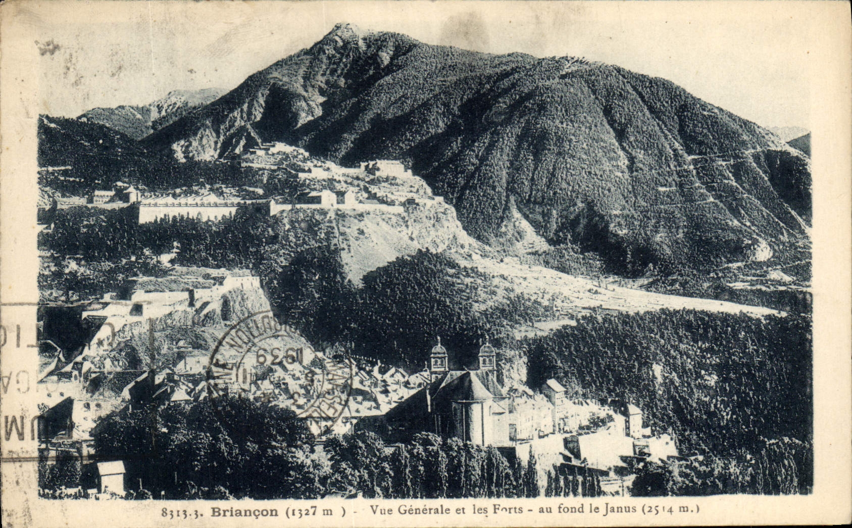Briancón (1327 m) — Vue Générale et les Forts — au fond le Janus (2514 m.) — Éditeur : Centre de Tourisme Été-Miver