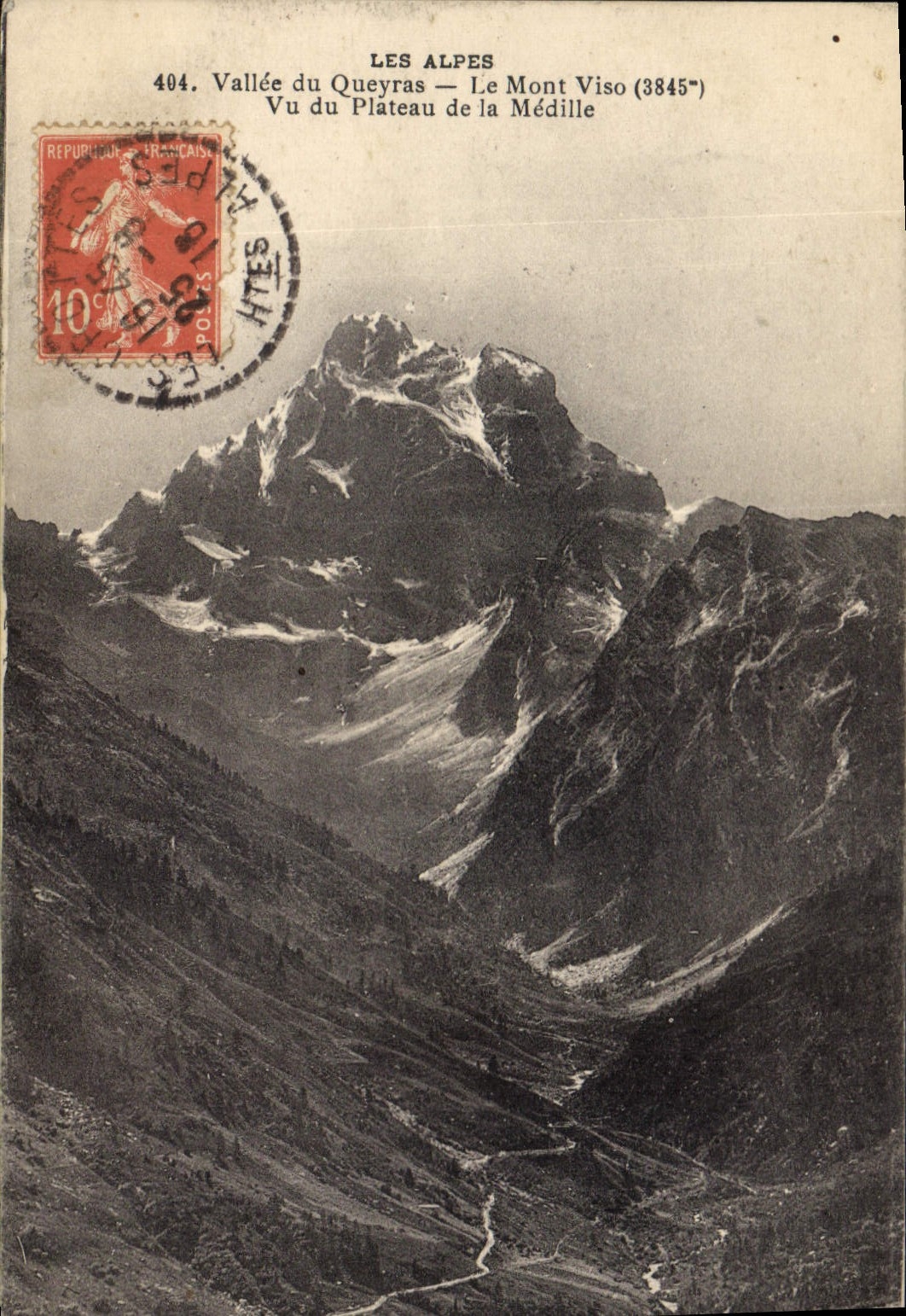 Les Alpes — Vallée du Queyras — Le Mont Viso (3845m) vu du Plateau de la Médille — série 404